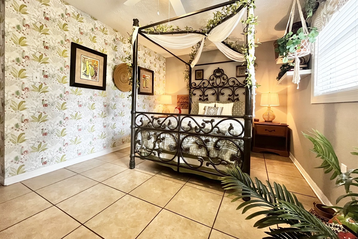 Enjoy the jungle themed room.
