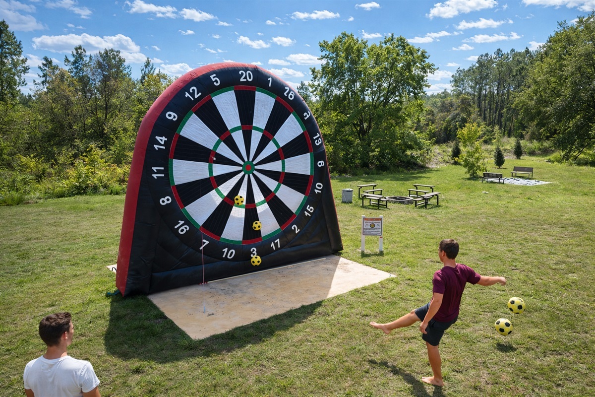 Giant dartboard game