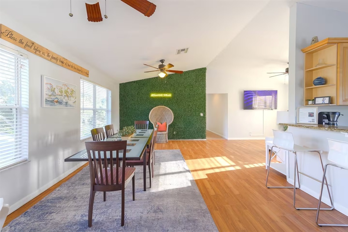 Plenty of seating for your entire group.