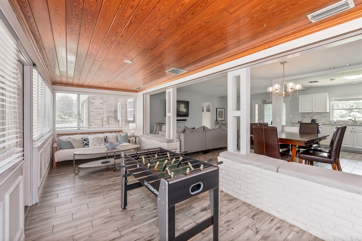 Challenge your friends to a foosball match!