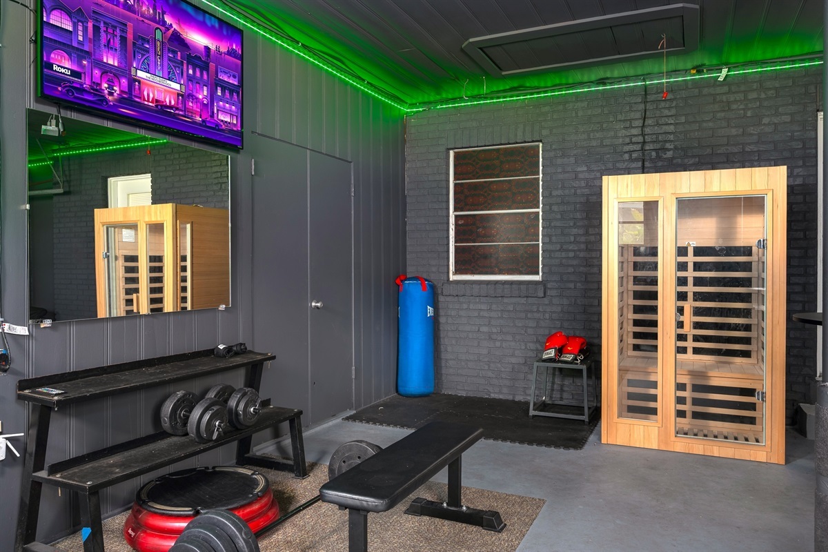 weight room and sauna