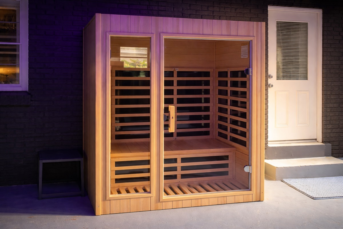 Enjoy a peaceful sauna session during your stay. Perfect for relaxing.