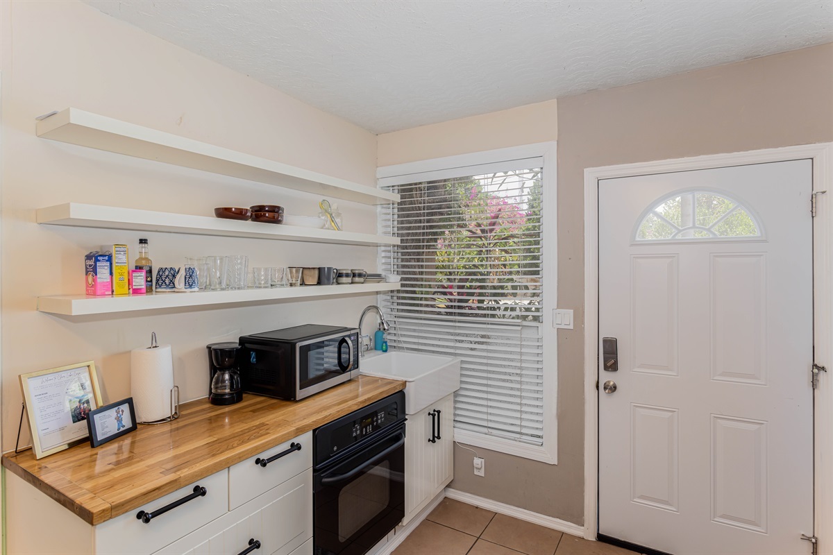 Guest house kitchenette.
