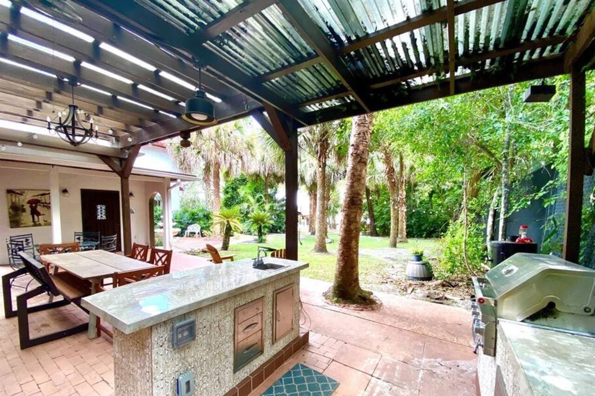 Outdoor Kitchen #1 near the Speakeasy for effortless outdoor dining and entertaining.