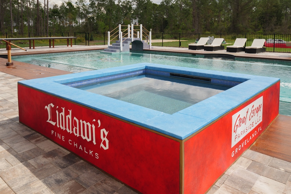 Chalk cube hot tub 