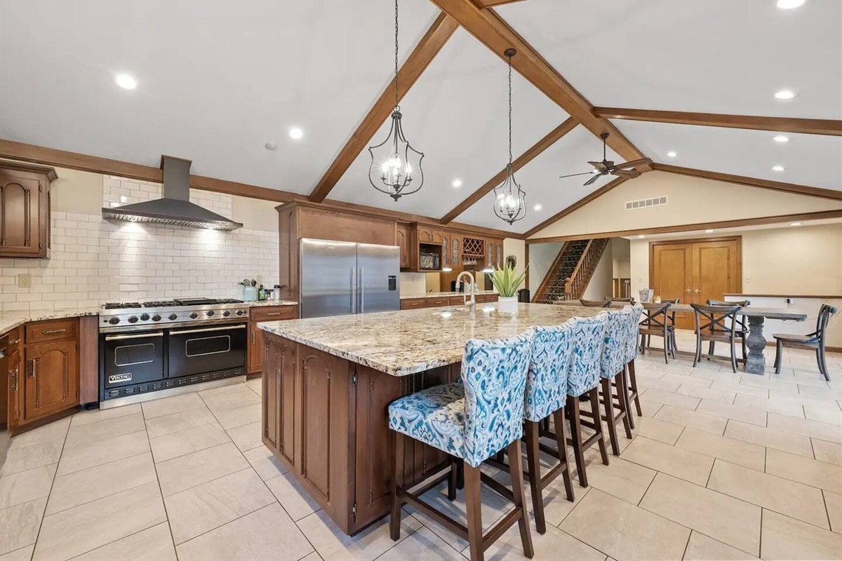Spacious kitchen allows you to cater to all your guests.