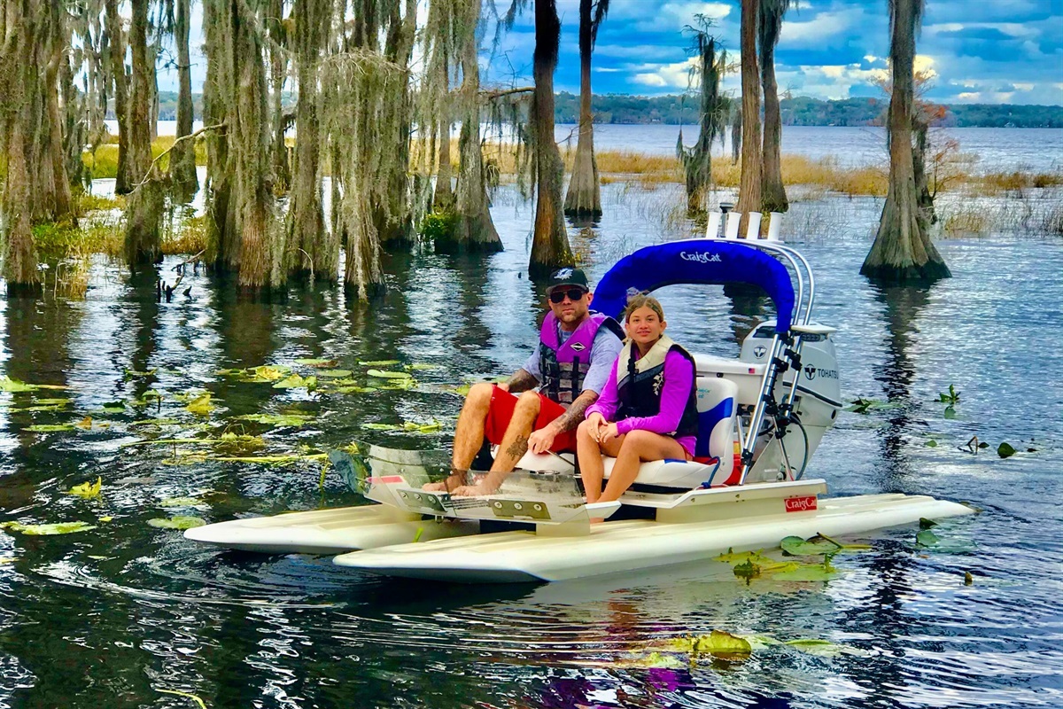 Take the pedal boats for a peaceful ride on the lake