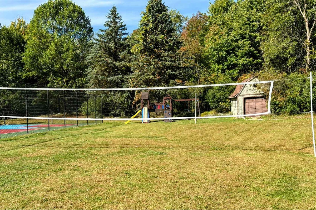 Stay active and make memories on our private volleyball court.