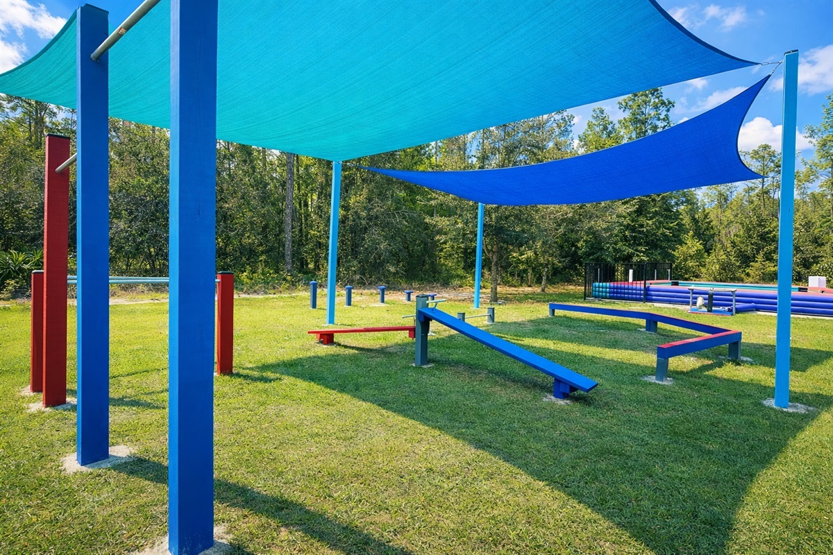 Practice your American ninja warrior skills on our outdoor gym!