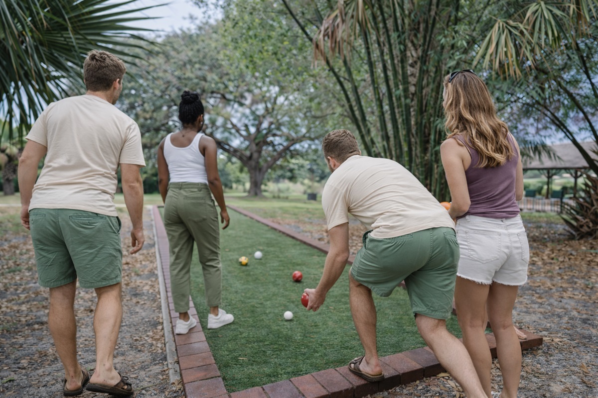 Roll into a game on our bocce ball court, great for friendly competition and laid back outdoor fun.
