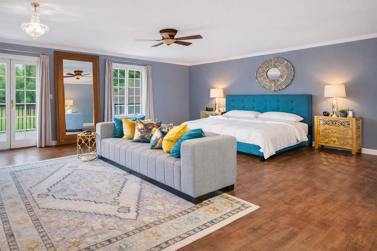 Live like royalty in the spacious master bedroom.