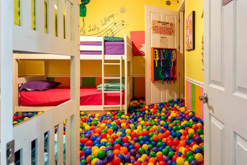 Lollipop Ballpit Bedroom at The Sweet Escape — Orlando vacation rental
