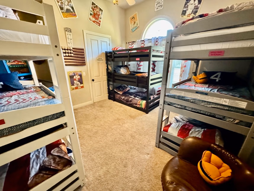 Baseball Card Bedroom at Lake Louisa Chateau — Orlando vacation rental