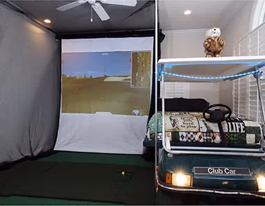 Golf Simulator Bedroom at Lake Louisa Chateau — Orlando vacation rental