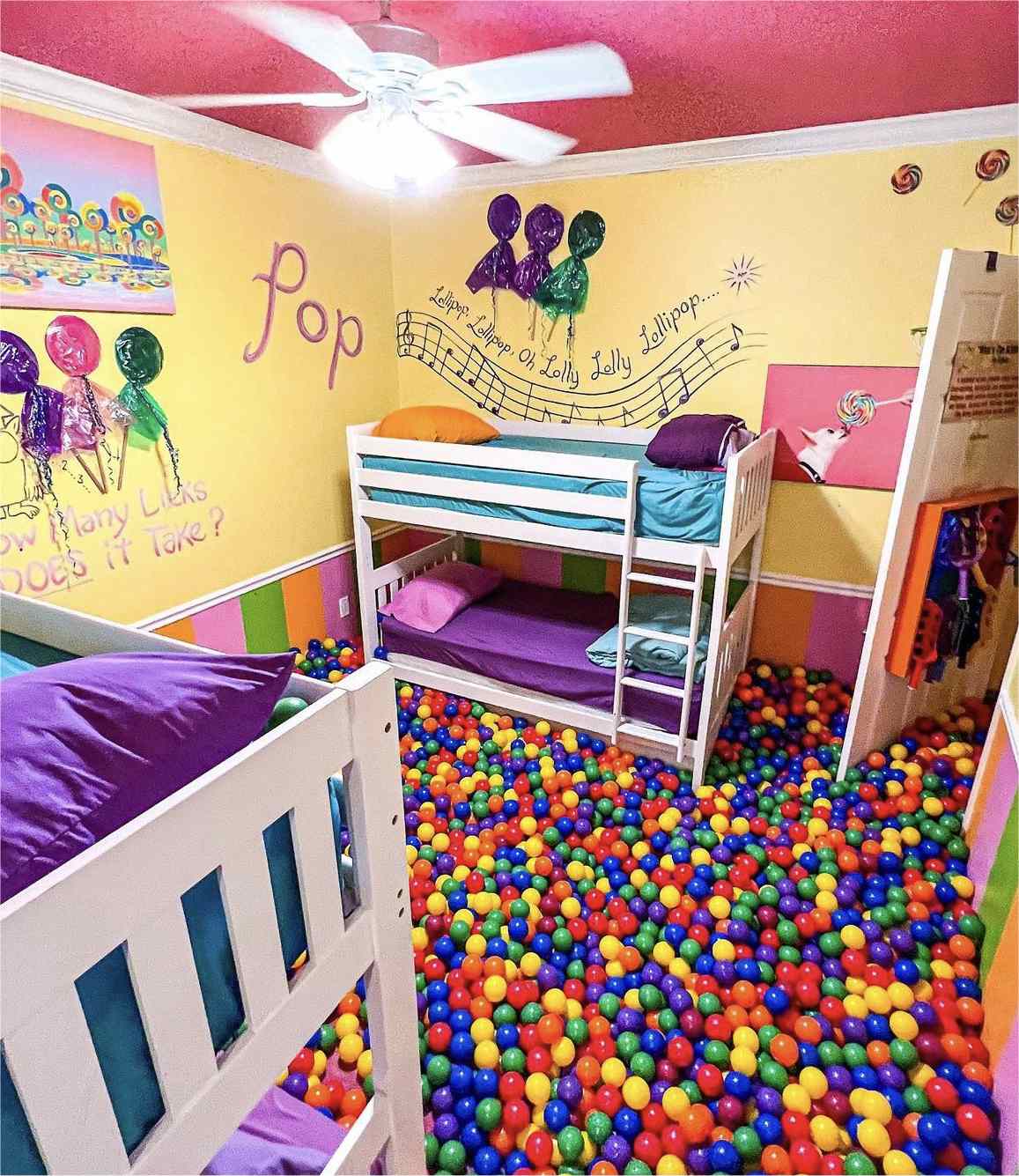 Lollipop Ballpit Bedroom at The Sweet Escape — Orlando vacation rental
