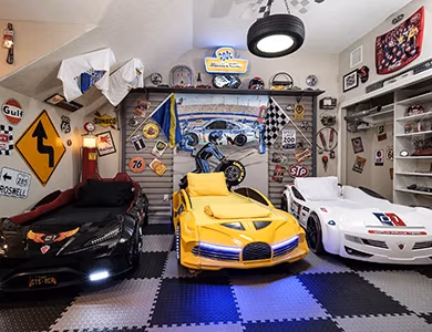 NASCAR Racecar Bedroom at Lake Louisa Chateau — Orlando vacation rental