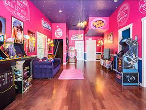 Bubble Gum Living Room at The Sweet Escape — Orlando vacation rental