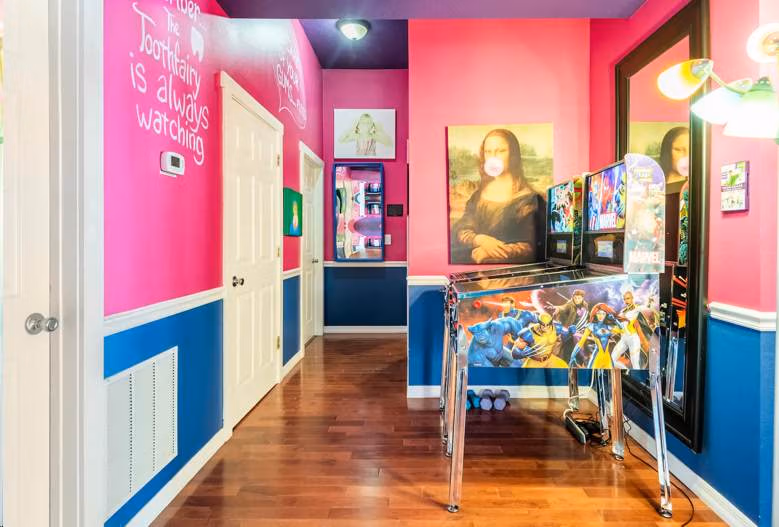Bubble Gum Living Room at The Sweet Escape — Orlando vacation rental